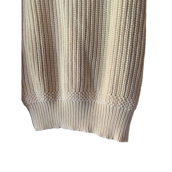 Chunky Knit  Women"s Turtleneck Sweater In Cream By Parker of Vienna Size Medium - Picture 4 of 16